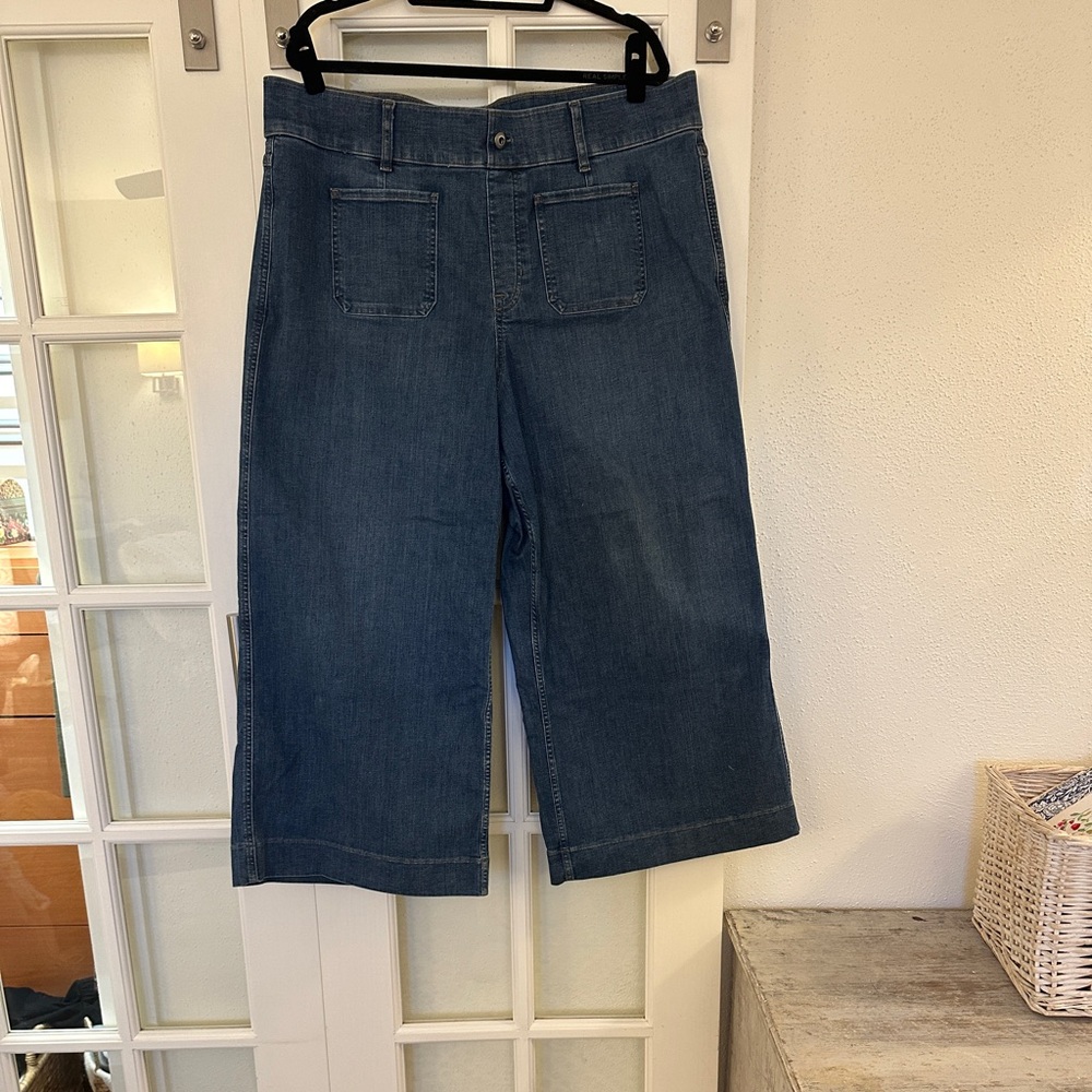 SPANX Blue Flare & Wide Leg Jeans